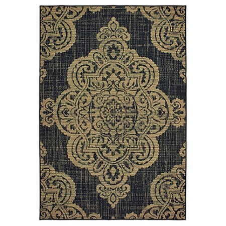 Oriental Weavers 7 ft. 10 in. x 10 ft. 10 in. Marina Rectangle Rug Black M5929K240330ST